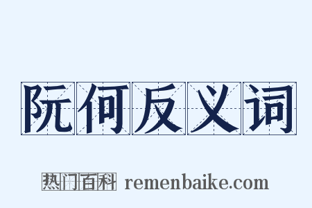 阮何反义词是什么意思的图片